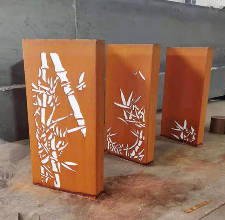 巴青锈钢板灯箱